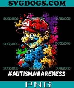 Autism Supper Mario PNG, Navigating Autism PNG, Autism Mom Dad Gaming PNG