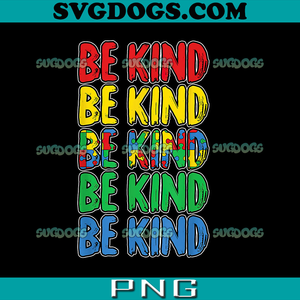 Be Kind Autism PNG, Autism Awareness PNG