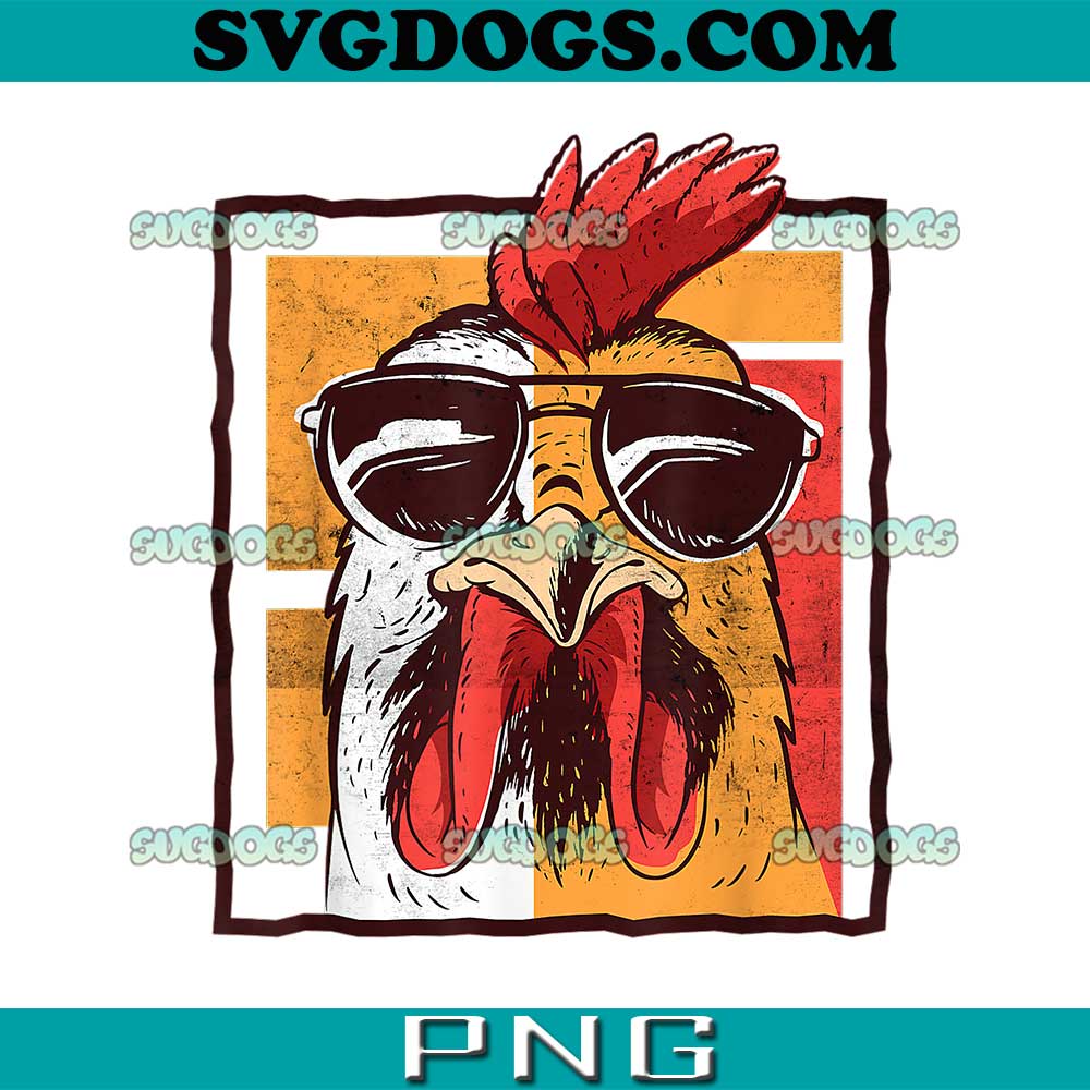 Chicken PNG, Cool Rooster Wearing Sunglasses PNG, Rooster PNG