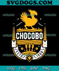 Chocobo SVG, Chocobo Emblem SVG, ESTD1988 SVG PNG EPS DXF