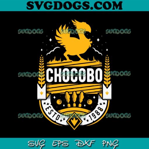 Chocobo SVG, Chocobo Emblem SVG, ESTD1988 SVG PNG EPS DXF