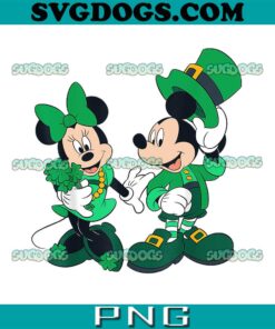 Mickey Minnie Leprechaun PNG, Mickey Minnie Shamrock St Patrick’s Day PNG, Mickey Minnie St Patrick’s Day PNG