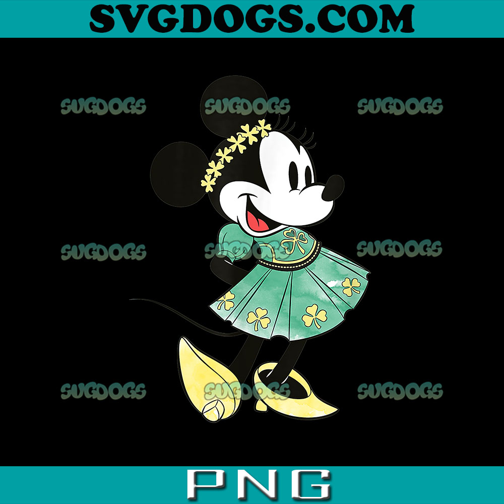Minnie Mouse Shamrock Dress PNG, Disney St Patrick's Day PNG, Minnie Mouse St Patrick's Day PNG