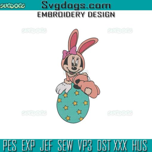 Mickey Easter Embroidery Design, Easter Bunny Embroidery Design