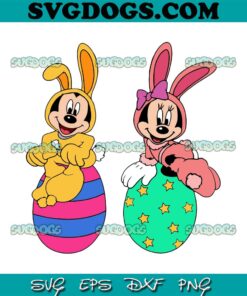 Easter Mickey Bundle SVG, Easter Mickey And Minnie SVG, Happy Easter SVG PNG EPS DXF