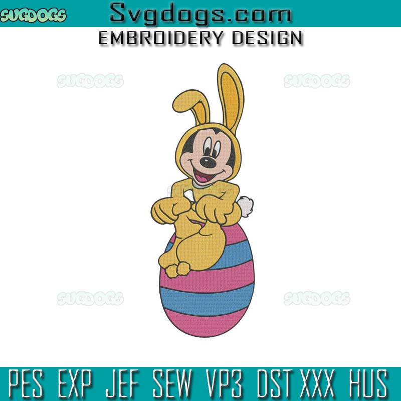 Easter Mickey Minnie Embroidery Design, Easter Bunny Embroidery Design