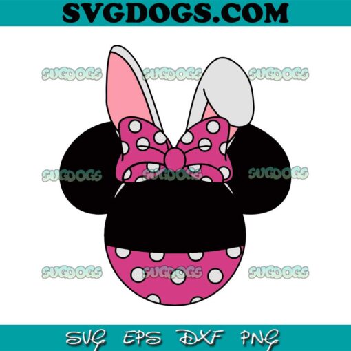 Easter Minnie Mouse SVG, Minnie Mouse Happy Easter SVG, Minnie Easter SVG PNG EPS DXF