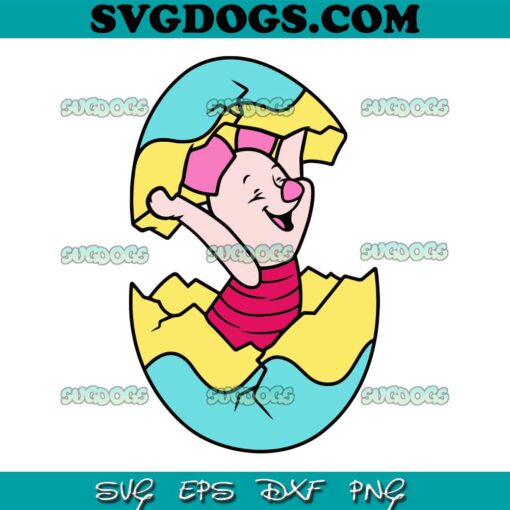 Easter Piglet SVG, Cute Piglet Easter SVG, Winnie the Pooh SVG PNG EPS DXF