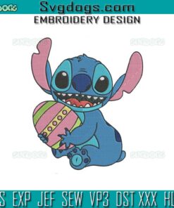Stitch Easter Embroidery Design, Easter Egg Embroidery Design