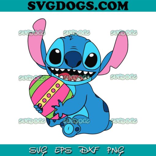 Stitch Easter SVG, Disney Easter Egg SVG, Lilo & Stitch Easter SVG PNG EPS DXF
