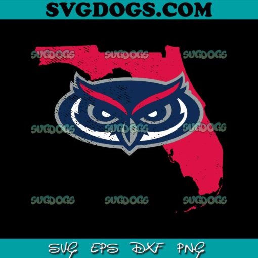 Florida Atlantic Owls SVG, Florida Atlantic University FAU Owls State Shape SVG, American Football SVG PNG EPS DXF