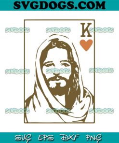 Jesus King of Hearts Card Christian SVG, Jesus Heart SVG, Jesus Christ SVG PNG EPS DXF