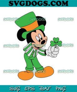 Mickey St Patricks SVG, Mickey Mouse Shamrock St Patrick’s Day SVG, Irish Mickey SVG PNG EPS DXF