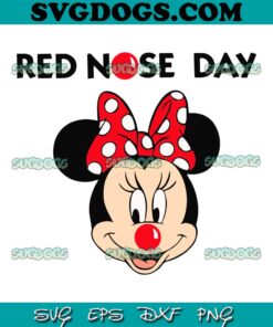 Minnie Mouse Red Nose Day SVG, Minnie Mouse SVG, Nose Day SVG PNG EPS DXF
