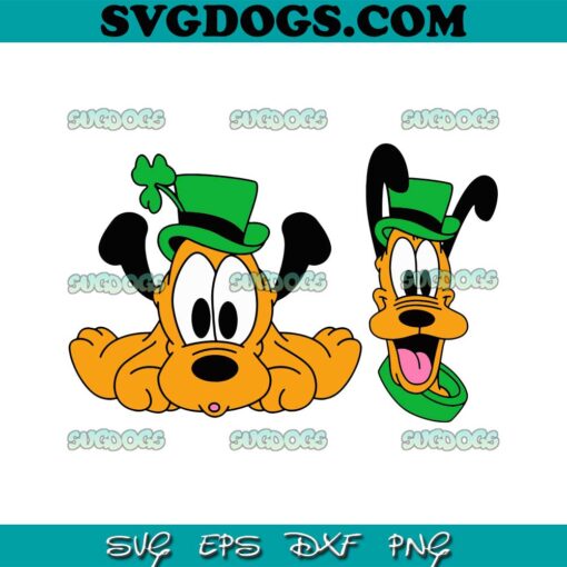 Disney Pluto St Patrick Bundle SVG, Pluto St Patricks Day SVG, Pluto SVG PNG EPS DXF