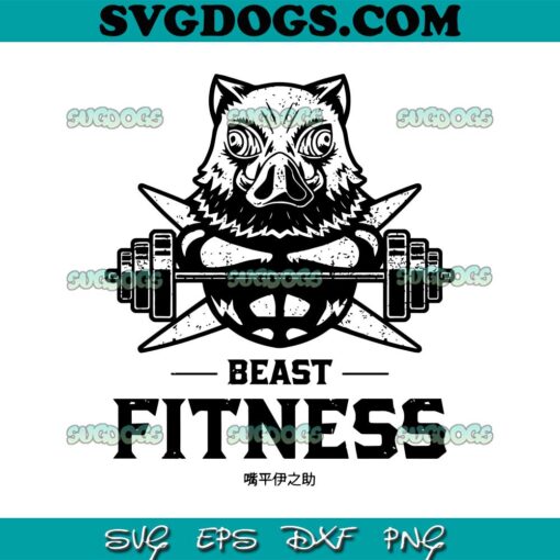 Boar Beast Fitness SVG, Anime SVG, Bear Illustration SVG PNG EPS DXF