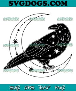 Mystical Animals SVG, Raven SVG, Boho Moon SVG PNG EPS DXF