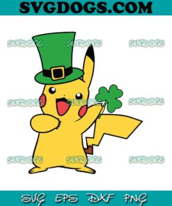 Pikachu St Patricks SVG, Pikachu Leprechaun SVG, Pokemon St Patricks SVG PNG EPS DXF