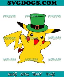 Pokemon St Patricks SVG, Pikachu Leprechaun SVG, St Patricks Day SVG PNG EPS DXF