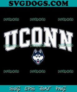 UConn Huskies SVG, Mens Connecticut Huskies Arch Over Navy Officially Licensed SVG PNG EPS DXF