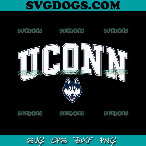 UConn Huskies SVG, Mens Connecticut Huskies Arch Over Navy Officially Licensed SVG PNG EPS DXF