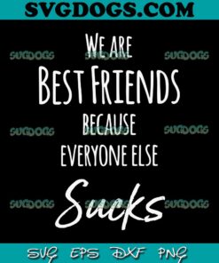 We Are Best Friends Everyone Else Sucks SVG, Best Friend SVG PNG EPS DXF