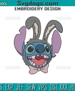 Stitch Easter Bunny Embroidery Design, Easter Egg Embroidery Design