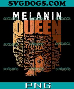 Melanin Queen PNG, Afro African American Women Black Melanin Queen Juneteenth PNG, Afro Girl PNG