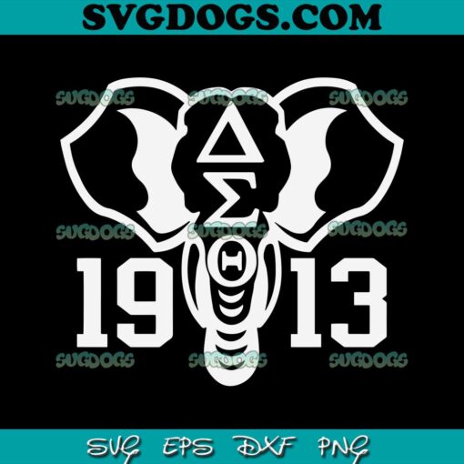 Delta Sigma Theta White Svg, Sigma Theta Gifts Svg, Sigma Theta Svg, Delta Sigma Theta Elephant Svg