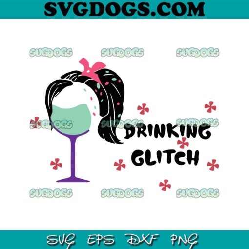 Drinking Glitch SVG, Drinking Disney SVG, Disney Wine SVG PNG EPS DXF