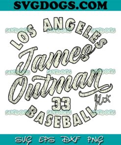 James Outman Los Angeles Baseball SVG PNG, Cursive MLBPA SVG PNG EPS DXF