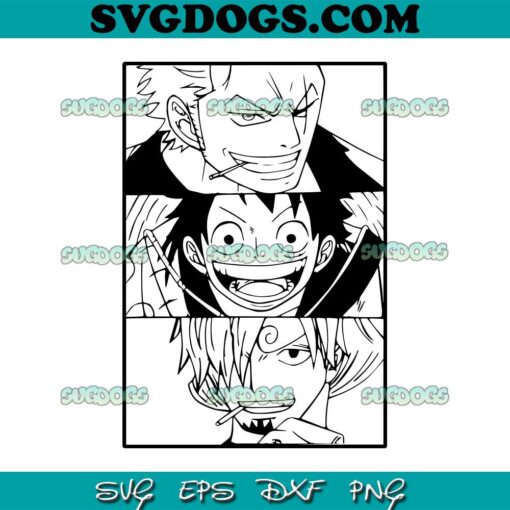 Luffy Zoro Sanji SVG, Luffy SVG, One Piece SVG PNG EPS DXF