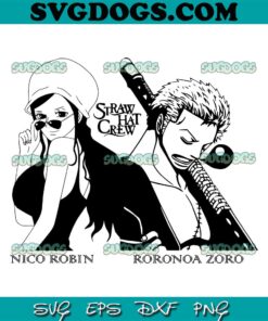 Nico Robin x Zoro SVG, Roronoa Zoro SVG, Nico Robin SVG, One Piece SVG PNG EPS DXF