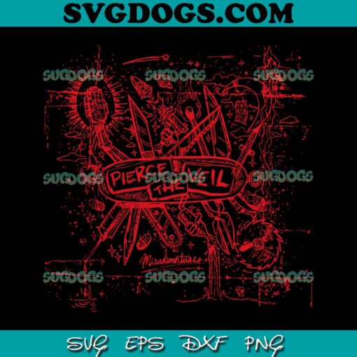 Pierce The Veil SVG, Misadventures Cover In Red SVG PNG EPS DXF