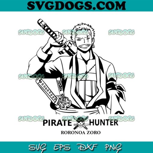 Pirate Hunter Zoro SVG, Roronoa Zoro One Piece SVG, One Piece SVG PNG EPS DXF