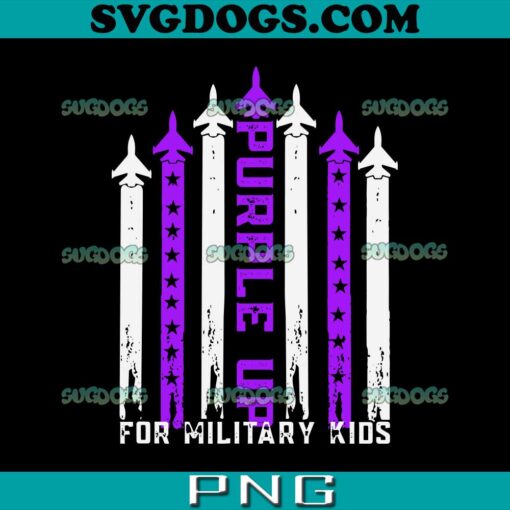 Purple Up For Military Kids SVG, Military Child Month Air Force SVG, Military Kids SVG PNG EPS DXF