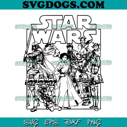 Star Wars Retro Movie SVG, Darth Vader Movies SVG, Star Wars SVG PNG EPS DXF