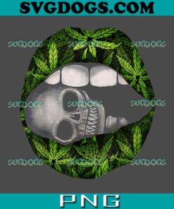 Weed Leaf Sexy Lip PNG, Cannabis Bite A Skull PNG, 420 Day PNG