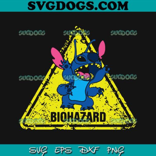 Biohazard Stitch SVG PNG, Biohazard SVG, Stitch SVG PNG EPS DXF