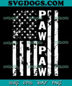 Fathers Day Paw Paw SVG PNG, America Flag SVG, Dad  SVG PNG EPS DXF