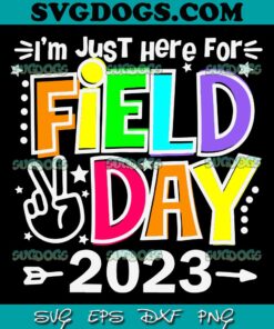 Field Day Teacher Rainbow SVG PNG, I'm Just Here For Field Day 2023 SVG, School  SVG PNG EPS DXF