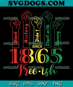 Freeish Juneteenth 1865 Raise Hand SVG PNG, Juneteenth Free-ish 1865 SVG, Black History SVG PNG EPS DXF