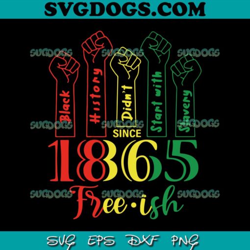 Freeish Juneteenth 1865 Raise Hand SVG PNG, Juneteenth Free-ish 1865 SVG, Black History SVG PNG EPS DXF