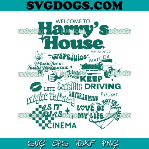 Harrys House Track List SVG PNG, Love Of My Life SVG, Grapejuice SVG PNG EPS DXF