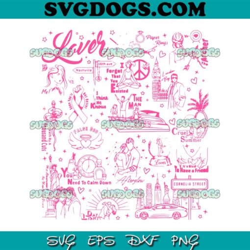 Swiftie Lover Taylor Swift Tracklist SVG PNG, Raper Rings SVG, Taylor Swift SVG PNG EPS DXF