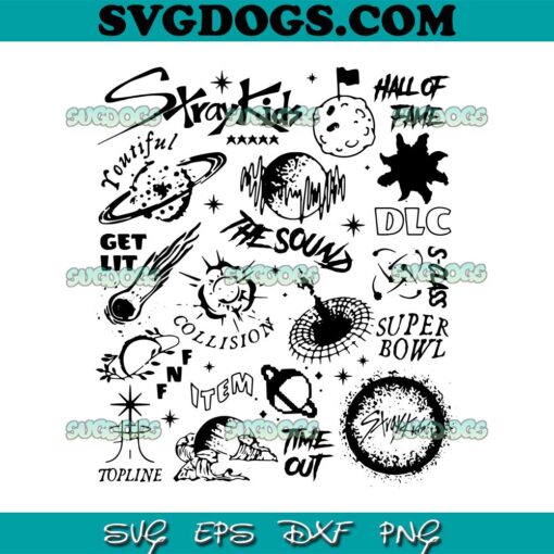 5 Star Stray Kids SVG PNG, Stray Kids Tracklist SVG, Super Bowl SVG PNG EPS DXF