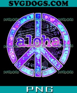 Aloha Peace Sign Purple Pink And Blue PNG, Purple Peace PNG