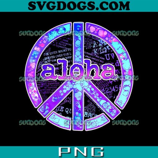 Aloha Peace Sign Purple Pink And Blue PNG, Purple Peace PNG