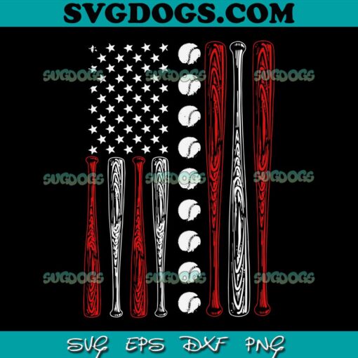 American Flag Baseball SVG PNG, Baseball 4th Of July SVG, 4th Of July SVG PNG EPS DXF