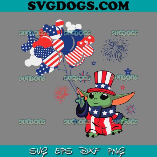 Baby Yoda 4th Of July Star Wars SVG PNG,  4th Of July Yoda SVG, Patriotic Star Wars SVG PNG DXF EPS